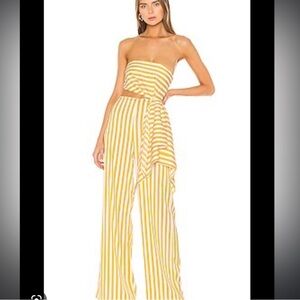 Michael Costello x Revolve Rio Yellow
Striped Jumpsuit Woman's XS